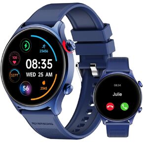 RIVERSONG Round Smart Watch for Women, 1.52" Activity Tracker with Answer/Make Call/AI Voice for Android iPhone, 100+ Sport Modes, Heart Rate/Sleep/ SpO2 Monitor, Female Cycle, Rose Gold