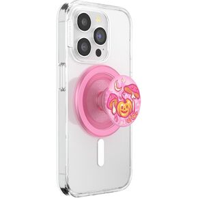 PopSockets Round Phone Grip Compatible with MagSafe, Adapter Ring Included, Phone Holder, Wireless Charging Compatible - Witches Brew Pink