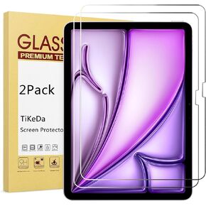 2 Pack Screen Protector for iPad Air 13 Inch 2024 6th Generation M2,Tempered Glass Film Guard for New iPad Air 6th Gen 5G,Support Apple Pencil Case Friendly