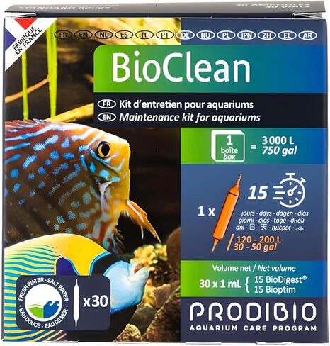 Bio Clean، بطاريات ومغذيات نيتروفية، مياه مالحة، قوارير سعة 30/1 مل، 30 جالونًا فما فوق in Kuwait
