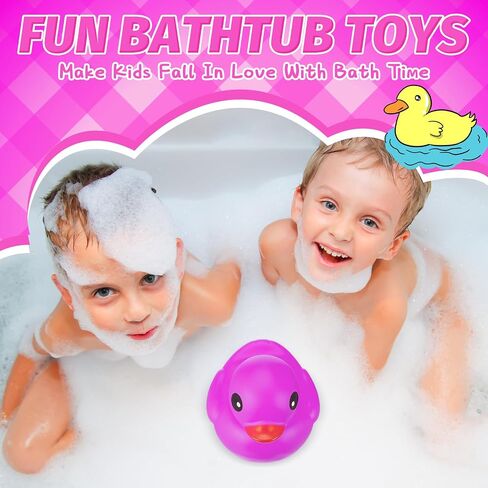 Honoson 6.89 Inch Giant Rubber Duck Big Rubber Duck Large Duck Bath Toy with Squeaky Sound for Summer Baby Shower Birthday Party Favor Gift (Pink) in Saudi Arabia