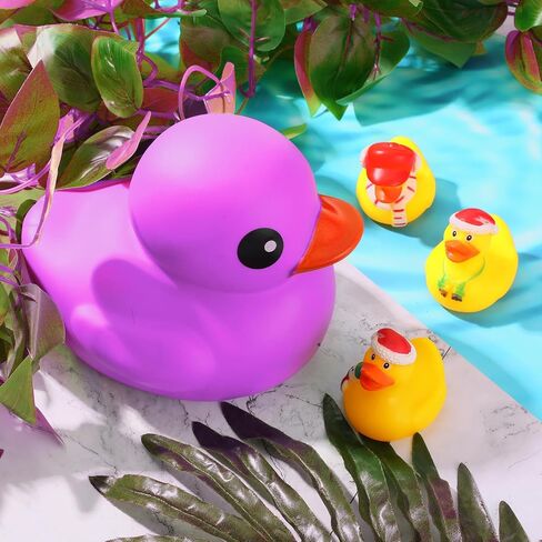 Honoson 6.89 Inch Giant Rubber Duck Big Rubber Duck Large Duck Bath Toy with Squeaky Sound for Summer Baby Shower Birthday Party Favor Gift (Pink) in Saudi Arabia