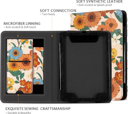 حافظة CoBak لجهاز Kindle Paperwhite - غطاء جلد PU جديد تمامًا مع تنبيه تلقائي للنوم، وحزام يد، وفتحة بطاقة لجهاز Kindle Paperwhite Signature Edition وKindle Paperwhite الجيل الحادي عشر 2021 in Saudi Arabia