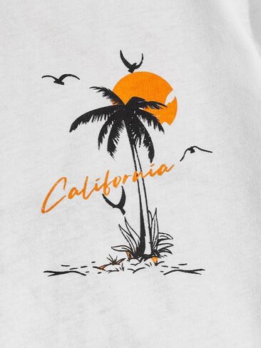 SOLY HUX Men's Graphic Tees Short Sleeve T Shirts Letter Print Summer Casual Tee Top Black Tropical Graphic L in Saudi Arabia