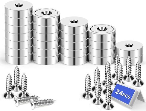 LOVIMAG 20LBS Neodymium Magnets, 6Pack Rare Earth Magnets Matching Screws, Cabinet Magnets and Cabinet Door Magnets for Kitchen Doors, Tool Room, Lifting - 0.63x0.19inch in Saudi Arabia