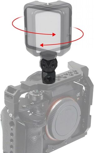 Mini Hexahedron Cold Shoe Extension Mount Adapter with 1/4",3/8"- Screw Hole Tripod Mount for Gopro 13/12/11/10/9, Insta360,iPhone, Lights, Monitors, Microphones and Other Camera Accessories in Saudi Arabia