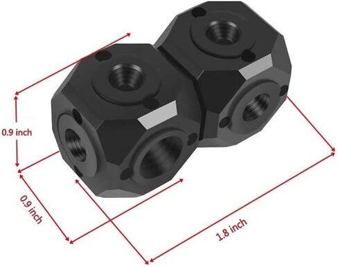 Mini Hexahedron Cold Shoe Extension Mount Adapter with 1/4",3/8"- Screw Hole Tripod Mount for Gopro 13/12/11/10/9, Insta360,iPhone, Lights, Monitors, Microphones and Other Camera Accessories in Saudi Arabia