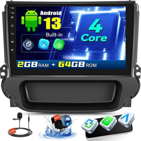 2+64G Android 13 Car Stereo for Chevrolet Chevy Malibu 2009-2014 with Wireless CarPlay Android Auto, 9" Touchscreen in Dash GPS Radio with WiFi Mirror Link Bluetooth FM RDS EQ SWC Backup Camera in Kuwait