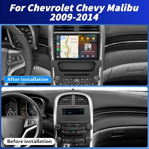 2+64G Android 13 Car Stereo for Chevrolet Chevy Malibu 2009-2014 with Wireless CarPlay Android Auto, 9" Touchscreen in Dash GPS Radio with WiFi Mirror Link Bluetooth FM RDS EQ SWC Backup Camera in Kuwait