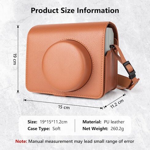 MUZIRI KINOKOO Clear Case for Fuji Instax Wide 400 Instant Camera - Hard PVC Protective Case for Instax Wide 400 Carrying Protective Case with Adjustable Shoulder Strap -Transparent in Saudi Arabia