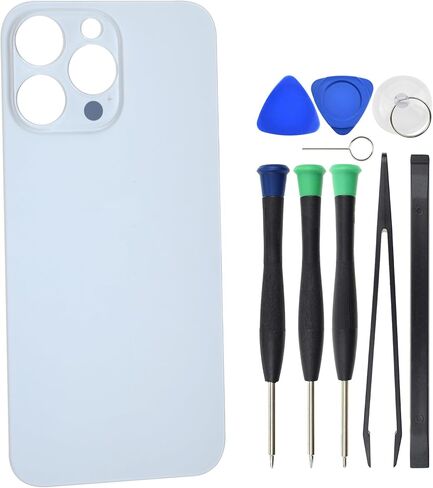 White Back Glass Replacement for iPhone 14 Pro Max with pre-cut adhesive in Saudi Arabia