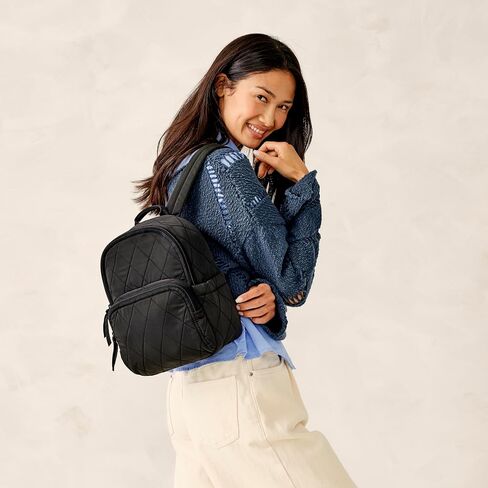 Vera Bradley Women's Polyester Twill Small Banbury Backpack, Moonless Night, One Size in Kuwait