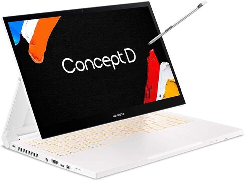 ConceptD 3 Ezel CC314-72G-72SX Convertible Creator Laptop, Intel i7-10750H, GeForce GTX 1650, 14-inch FHD IPS with Gorilla Glass, PANTONE Validated, 100% sRGB, 16GB DDR4, 512GB NVMe SSD, Pen (Renewed) in Saudi Arabia