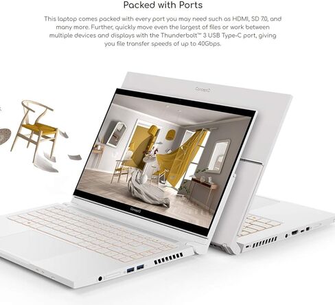 ConceptD 3 Ezel CC314-72G-72SX Convertible Creator Laptop, Intel i7-10750H, GeForce GTX 1650, 14-inch FHD IPS with Gorilla Glass, PANTONE Validated, 100% sRGB, 16GB DDR4, 512GB NVMe SSD, Pen (Renewed) in Saudi Arabia
