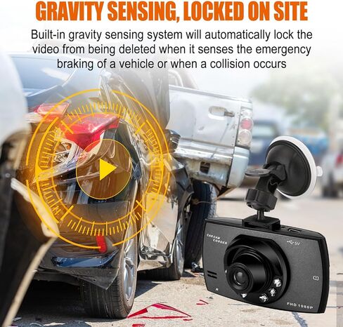 كاميرا داش كام أمامية مع بطاقة SD 16 جيجا، وكاميرا داش 1080 بيكسل FHD للسيارات، وكاميرا لوحة القيادة بزاوية واسعة 120 درجة مع رؤية ليلية فائقة، وتسجيل حلقة مراقبة ركن السيارة بمستشعر G in Kuwait