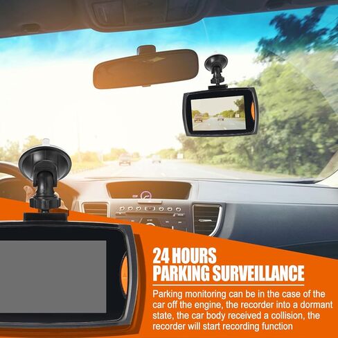 كاميرا داش كام أمامية مع بطاقة SD 16 جيجا، وكاميرا داش 1080 بيكسل FHD للسيارات، وكاميرا لوحة القيادة بزاوية واسعة 120 درجة مع رؤية ليلية فائقة، وتسجيل حلقة مراقبة ركن السيارة بمستشعر G in Kuwait