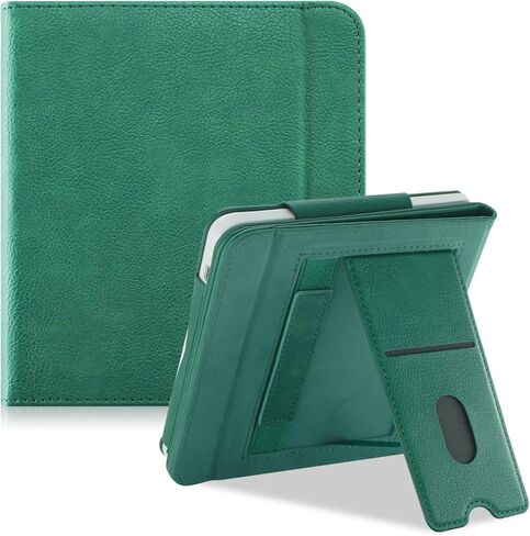 Case for Kobo Libra Colour(2024)/Libra 2(2021)/Tolino Vision Color(2024)/Vision 6(2021) 7"- Premium PU Leather Stand Cover with Card Slot & Auto Wake/Sleep Smart Cover,Green in Saudi Arabia