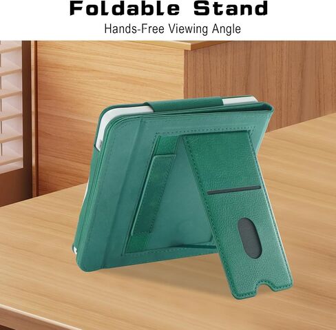 Case for Kobo Libra Colour(2024)/Libra 2(2021)/Tolino Vision Color(2024)/Vision 6(2021) 7"- Premium PU Leather Stand Cover with Card Slot & Auto Wake/Sleep Smart Cover,Green in Saudi Arabia