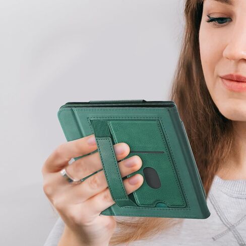 Case for Kobo Libra Colour(2024)/Libra 2(2021)/Tolino Vision Color(2024)/Vision 6(2021) 7"- Premium PU Leather Stand Cover with Card Slot & Auto Wake/Sleep Smart Cover,Green in Saudi Arabia
