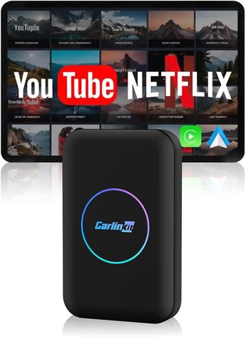 محول Android Box CarlinKit اللاسلكي CarPlay. سهل التشغيل، التوصيل والتشغيل، تحويل السلك إلى لاسلكي، دعم مقاطع الفيديو Netflix، YouTube، إلخ، نظام Android 3 في 1 CarPlay Android Auto Dongle(LITE) in Kuwait