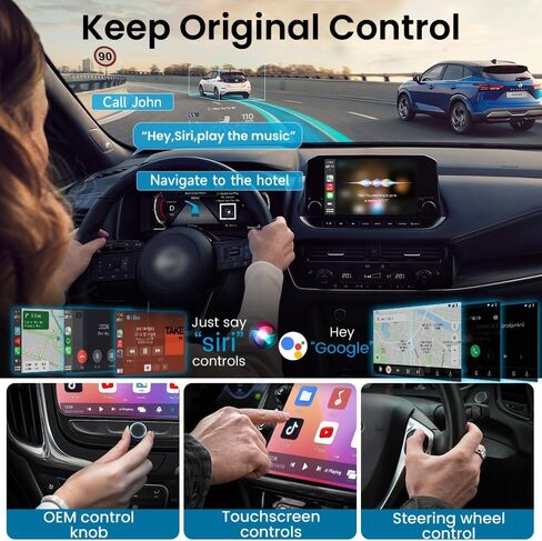 محول Android Box CarlinKit اللاسلكي CarPlay. سهل التشغيل، التوصيل والتشغيل، تحويل السلك إلى لاسلكي، دعم مقاطع الفيديو Netflix، YouTube، إلخ، نظام Android 3 في 1 CarPlay Android Auto Dongle(LITE) in Kuwait