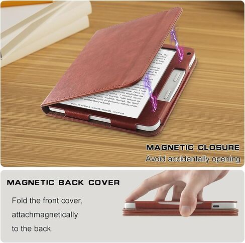 Case for Kobo Libra Colour(2024)/Libra 2(2021)/Tolino Vision Color(2024)/Vision 6(2021) 7"- Premium PU Leather Stand Cover with Card Slot & Auto Wake/Sleep Smart Cover,Green in Saudi Arabia