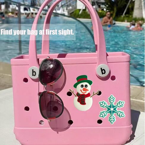 Bogg Bag Accessories Silicone Bogg Bag Charms Fade-Resistant Bogg Bag Accessories charm 0.5cm Thick Compatible with Most Bogg Bag (Rugby) in Kuwait