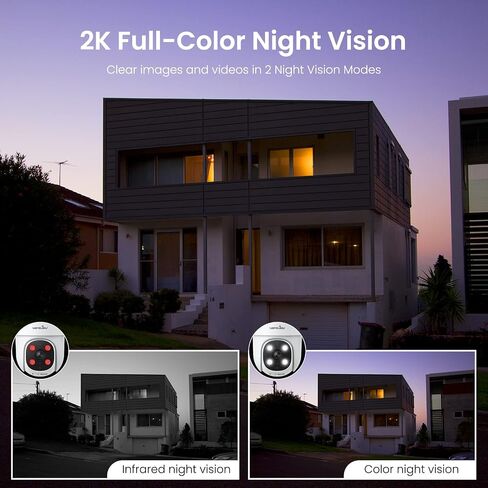 wansview 2K Security Cameras Wireless Outdoor-Home Security Cameras via Remote Control with Phone APP for 360° View, Color Night Vision, 24/7 SD Card Storage, Works with Alexa/Google Home, W7-4G-1pack in Saudi Arabia