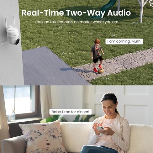 wansview 2K Security Cameras Wireless Outdoor-Home Security Cameras via Remote Control with Phone APP for 360° View, Color Night Vision, 24/7 SD Card Storage, Works with Alexa/Google Home, W7-4G-1pack in Saudi Arabia