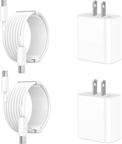 【MFi Certified】iPhone 15 Charger Fast Charging, KYOHAYA 3Pack PD 20W USB-C Power Type-C Wall Rapid Charger Adapter+6FT Type-C to Type-C Cable for iPhone 15/15 Plus/15 Pro/15 Pro Max, iPad Pro/Air/Mini in Kuwait