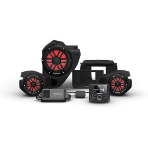 Rockford Fosgate RZR14-STG3 Audio Kit: PMX-2 Receiver, 800-Watt Amp, M1 Series Color Optix Multicolor LED Lighted Front Speaker & Subwoofer Kit for Select RZR Models (2014-2021)