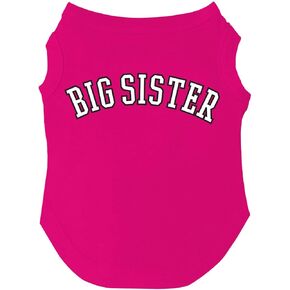 Big Sister Dog Tee Shirt Sizes for Puppies, Toys, and Large Breeds (Hot Pink, 3X-Large 895)