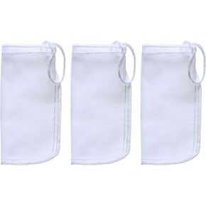 3 Pack 180 Micron Aquarium Filter Bags,Reusable Extra Fine Mesh Media Filter Bags with Drawstring,Applicable to Aquarium Filter impurities,Very Fine Resins Filter (7.5x3.6in)