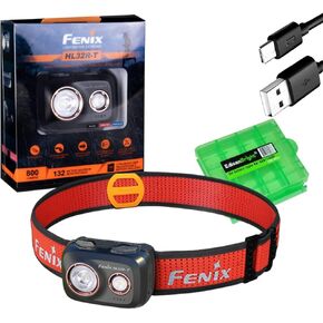 EdisonBright Fenix HL32R-T 800 Lumen spot/Flood Light Rechargeable (AAA Compatible) Lightweight headlamp, for Jogging/Camping Battery carring case