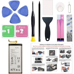 Fit for LG Stylo 5 / Q60 Battery Replacement, with Installation Manual, BL-T44 Battery for LG Stylo 5 / Q60, with Repair Toolkit