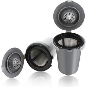Reusable Filter Cups for Cuisinart Coffee Makers - Premium Refillable Coffee Cups Compatible with Cuisinart Single Serve Coffee Machines (2 Pack with 2 Mesh Filters)