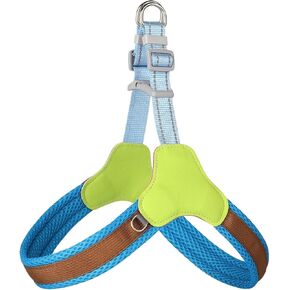 Didog No Pull Dog Harness, Soft Mesh Padded Step in Dog Harness, Reflective Dog Vest with Quick-Release Buckles for Small Medium Dogs(Brown, S)