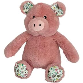 Pet Lou Dog Toy, 15'' Promo Pig, Fetch Toy, Plush Dog Chew Toy for Medium and Large Dogs, Crinkle & Squeaky, Mauve