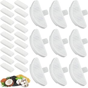 9 عبوات من الفلاتر البديلة و18 عبوة من إسفنجات الفلتر البديلة لنافورة الحيوانات الأليفة الأوتوماتيكية سعة 67 أونصة/2 لتر، وموزع مياه الحيوانات الأليفة للقطط، ونظام ترشيح الطبقات in Kuwait