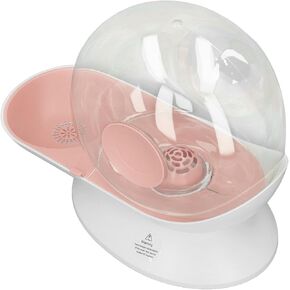 Cat Drinking Fountain, Snail Shaped Pet Water Dispenser Bowl with Fixed Water Level Large Capacity 2.8L for Medium Large Pets (Pink)