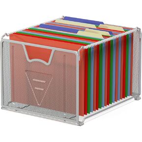 2-Pack SimpleHouseware Mesh Hanging File Organizer, Black