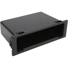 Aramox Dash Radio Storage Box, Car Stereo Audio Radio Storage Box 1Din Dashboard Organizer Black Replacement