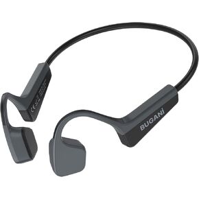 سماعات رأس BUGANI Bone Conduction، سماعات أذن مفتوحة، ميكروفون مدمج، وقت تشغيل 8 ساعات، سماعات رأس لاسلكية رياضية مقاومة للماء، بلوتوث 5.3، شحن سريع من النوع C للجري والسباحة وركوب الدراجات، أسود in Kuwait