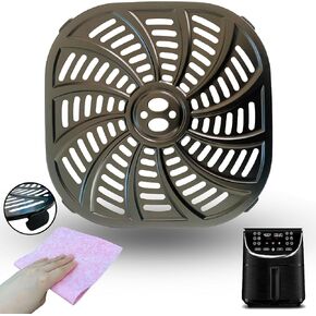 7QT Square Air Fryer Rack for Gourmia GAF716 Air Fryers, Upgraded Air Fryer Grill Pan, Grill Crisper Plate Tray Insert Grate Grid Shelf for Gourmia 7QT Air Fryer, Nonstick, Dishwasher Safe