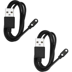 eMagTech 2pcs Charging Cable Smart Watch Charging Cable USB Magnetic Charging Cable Compatible with Fitpolo Compatible with Letfit 60cm USB Charging Cable