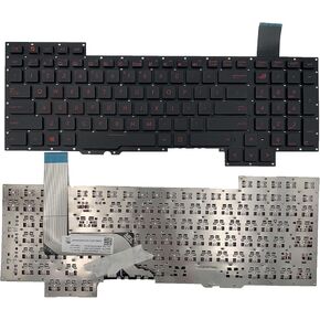 Laptop Replacement US Layout Keyboard for ASUS Rog G751 G751J G751JT G751JL G751JY G751JM G751JL-WH71(WX) G751JT-DH72 G751JT-CH71 G751JT-DB73 red Letter Black