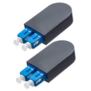 2pcs SC/UPC Single Mode Loopback Adapter, Duplex OS2 9/125 Fiber Optic Cable Test Plug