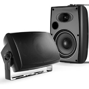 6.5 Inch 400W Outdoor Bluetooth Speakers Waterproof Wired, Wall Mount Speakers All-Weather Durability for Patio, Covered, Deck, Porch, Pool