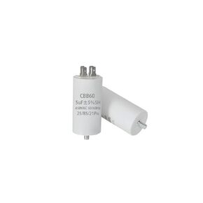 1 Piece CBB60 Capacitor Double Insert Capacitor with Screws on The Bottom 5UF 450VAC 50/60Hz for Washing Machine, Water Pump, Motor, Refrigerator, etc.