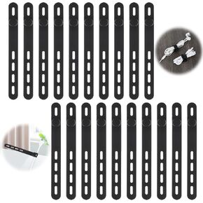 20 Pack Silicone Cable Organizer, Reusable Wire Ties Management with Lock Buckle 4 Size Elastic Adjustable Charger Cable Strap Tie Electrical Cord Keeper for Travel Home